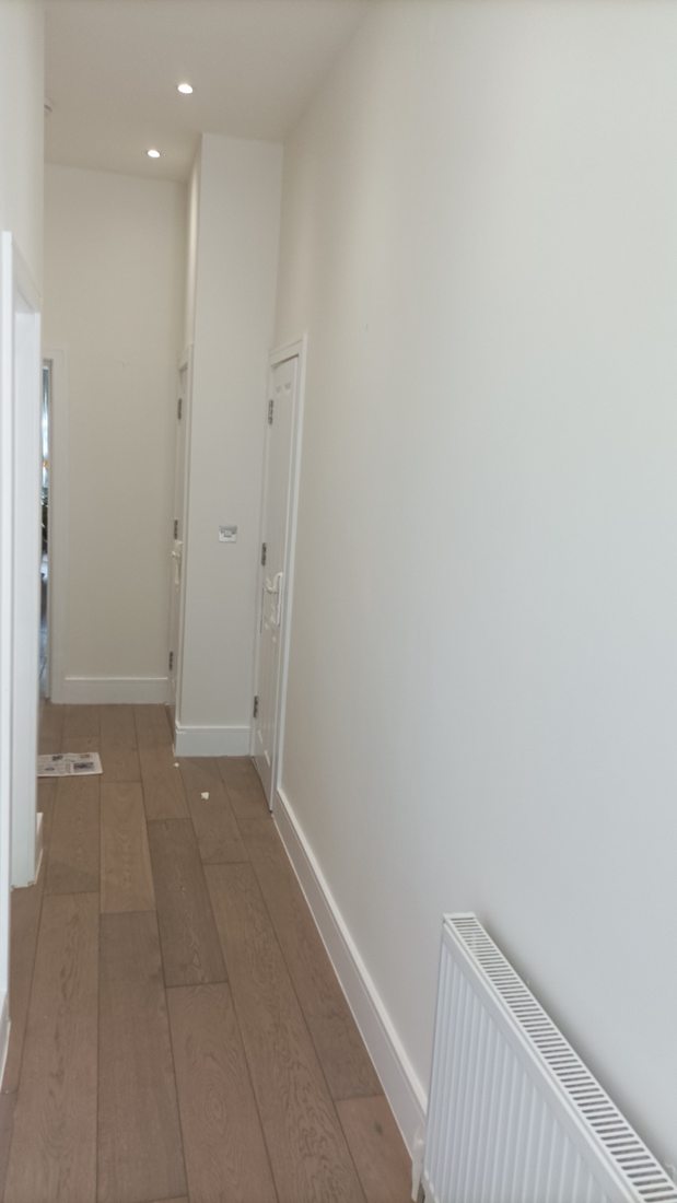Bright painted hallway